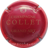 Capsule Collet Bordeaux et or mat, contour rouge, grand art