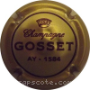 Capsule Gosset  Or brillant, écriture marron
