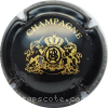 Capsule Baron Albert Noir et or, initiales noires