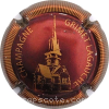 Capsule Grimet - Lagauche  Bordeaux foncé et or, striée