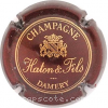 Capsule Haton et Fils  Bordeaux foncé et or, lettres tassées