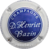 Capsule Henriet-Bazin Bleu métallisé et blanc, contour gris clair