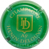 Capsule Henin-Delouvin Vert et or pâle, striée