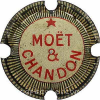Capsule Moët et Chandon Crème, or noir strié et rouge