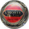 Capsule L'Hoste Fond rouge, strié or et noir