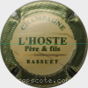 Capsule L'Hoste Fond crème, strié vert et or