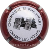Capsule Philippart Maurice Contour bordeaux, fond blanc