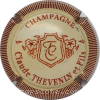 Capsule Thevenin Claude Crème et bordeaux, grandes stries sur ctr