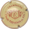 Capsule Thevenin Claude Crème et bordeaux, petites stries sur ctr