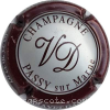 Capsule Vrayet Daniel Fond argent, contour bordeaux