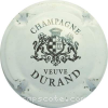 Capsule Durand Veuve Champagne en petit, trait fin autour de l'écussonv V° or pale