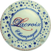 Capsule Lacroix Fond blanc, cercle bleu