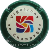 Capsule Vignerons en champagne Contour vert