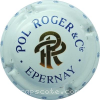 Capsule Pol Roger Blanc cassé et or, petites lettres