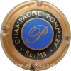 Capsule Pommery Contour cuivre, cercle bleu