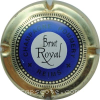 Capsule Pommery Brut royal, bleu foncé et or pâle, verso or