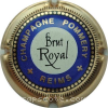 Capsule Pommery Brut royale, bleu et or pâle, quart