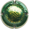 Capsule Beaufort Claude Vert clair métallisé, contour strié