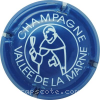 Capsule Vallée de la Marne Bleu et blanc, dessin épais
