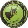 Capsule Renard J.C. Vert pâle, contour marron