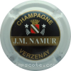Capsule Namur J.M. Contour blanc, espace après JM