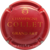 Capsule Collet Bordeaux et or jaune, contour rouge, grand art