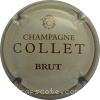 Capsule Collet Gris, écriture marron,  brut, contour gris foncé