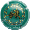 Capsule Taittinger Vert bouteille et or