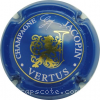Capsule Jacopin Guy Bleu foncé, or et blanc, lettres fines