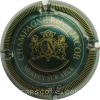 Capsule Jacob Robert Vert foncé et or, stries fines