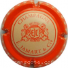 Capsule Jamart E. et C° Fond crème, contour orange