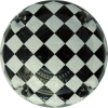 Capsule Janisson Baradon & Fils Damier noir et blanc, initiales au centre, verso or