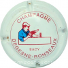 Capsule Degesne-Ronseaux  Blanc et bleu, lettres fines rouge