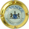Capsule De Venoge Contour or, centre blanc