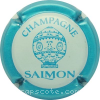 Capsule Salmon Fond pastel, contour bleu ciel métallisé