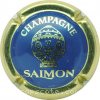 Capsule Salmon Fond bleu, contour or