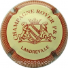 Capsule Royer P. et F. Crème et bordeaux, contour strié
