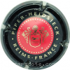 Capsule Piper-Heidsieck Contour noir, centre rouge et or.