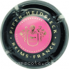 Capsule Piper-Heidsieck Contour noir, centre rose et or.
