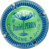 Capsule Perrin Daniel Fond vert, contour strié bleu