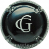 Capsule Guyot Guillaume  Lettres argent, fond noir