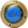 Capsule Olivier P.et F. Bleu, lettre or, contour or