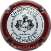 Capsule Herbelet C. Contour bordeaux, fond blanc