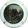 Capsule La Grappe d'Or Noir et or, contour blanc