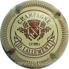 Capsule Lallement D. Crème et bordeaux, stries fines
