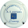 Capsule Laurans A. Blanc et bleu, cercle or, verso or