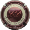 Capsule Leclerc Drouillet Contour bordeaux, cercle crème