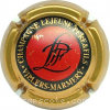 Capsule Lejeune P. et F. Fond rouge, contour or foncé