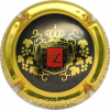 Capsule Legros Roger Or, noir et rouge, inscription sur contour