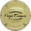 Capsule Lemaire R.C. Nom horizontal, crème et noir. Initiales sur contour